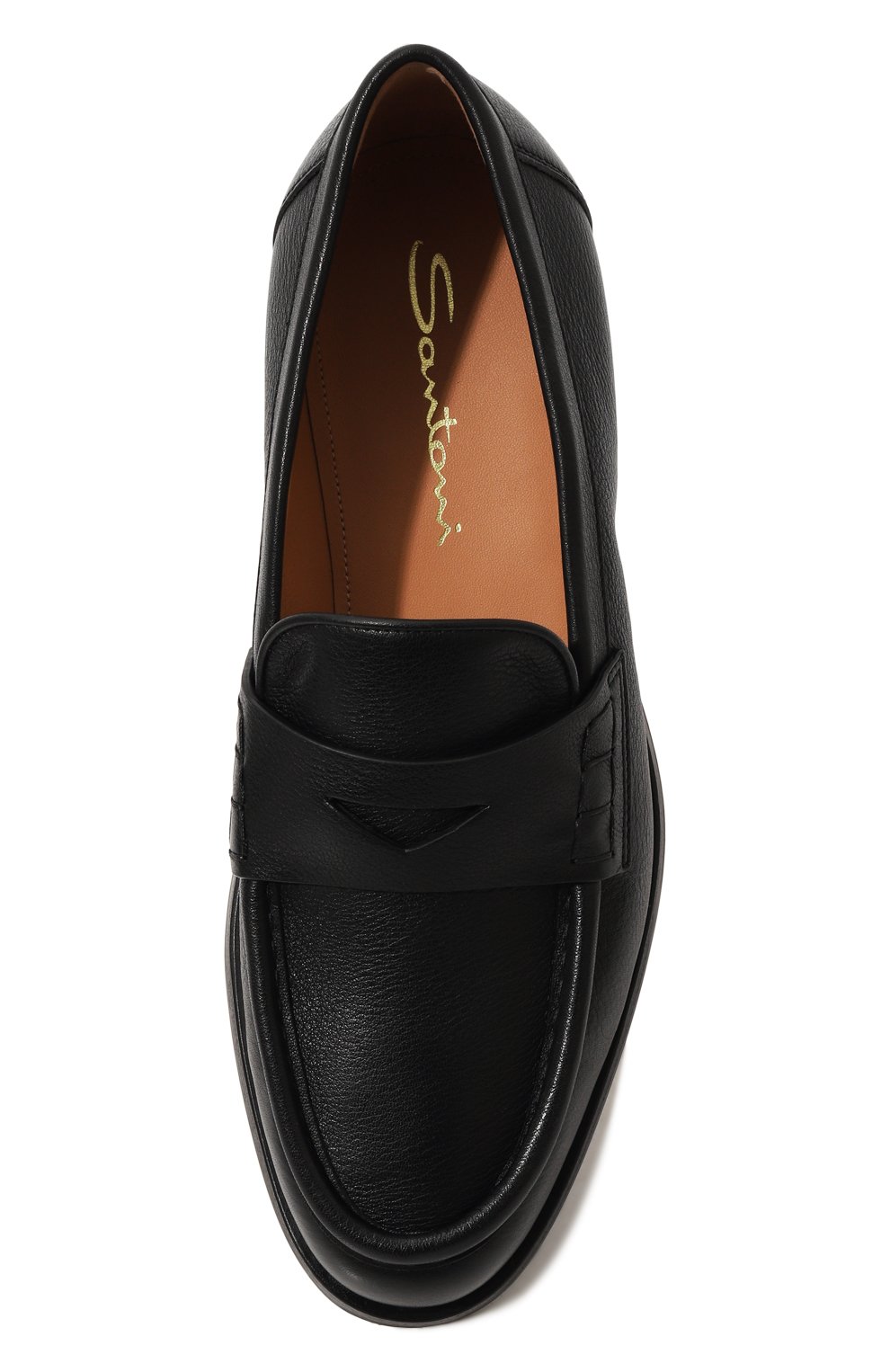 Кожаные пенни-лоферы SANTONI, арт. WUQG59462BJ2NBCK, фото 6