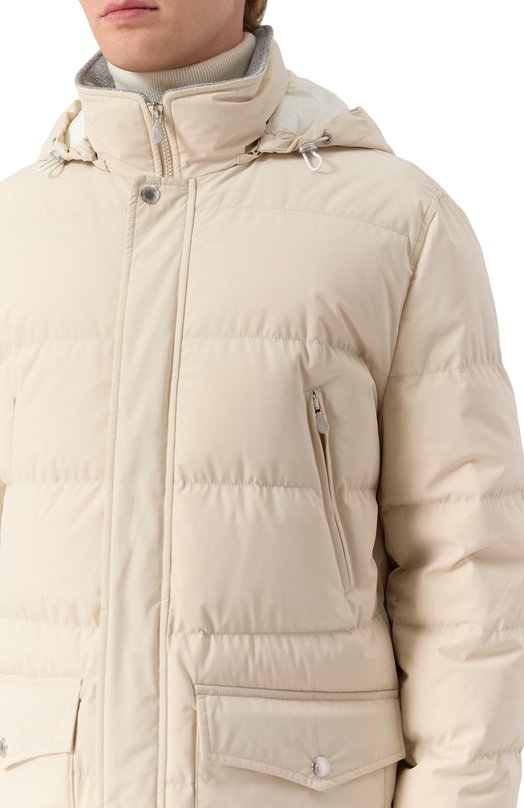Пуховик Brunello Cucinelli MM4911823 Кремовый  MM4911823 Фото 5