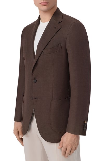 Шерстяной пиджак ANDREA CAMPAGNA, арт. SALINA C0N SPALLINA BASSA/T26123, фото 3