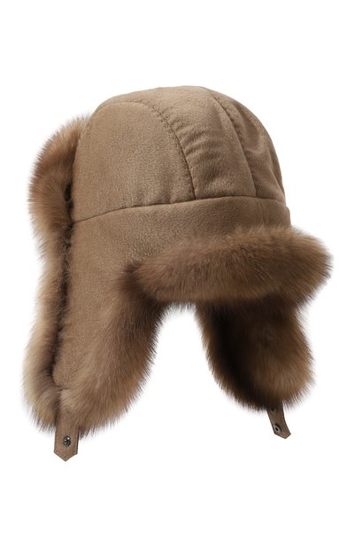 Шапка-ушанка майкл из кашемира и меха соболя FURLAND, арт. 0201414210029100016, фото 2