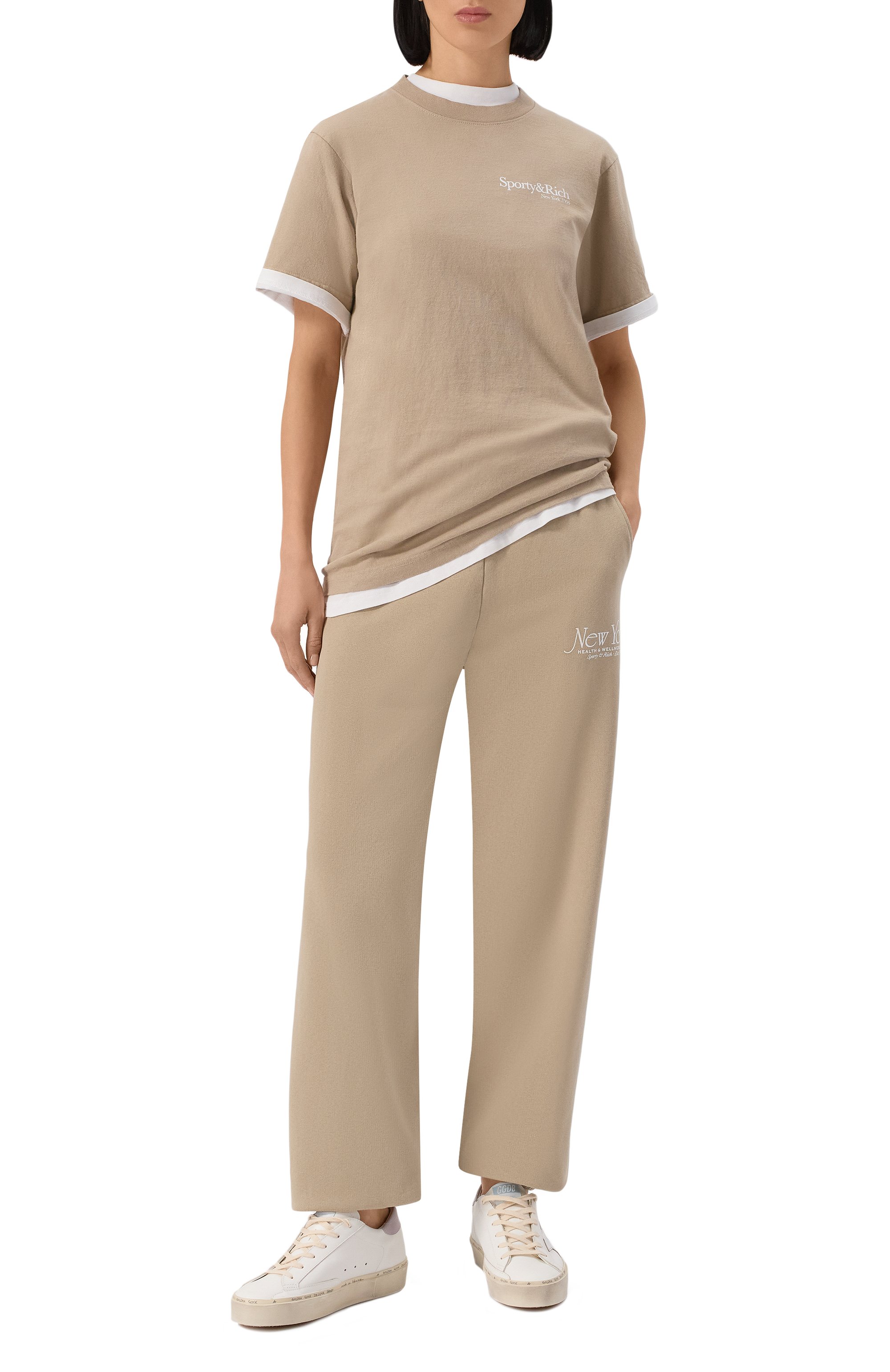 Хлопковая футболка SPORTY AND RICH, арт. T0043622016GY15, фото 2