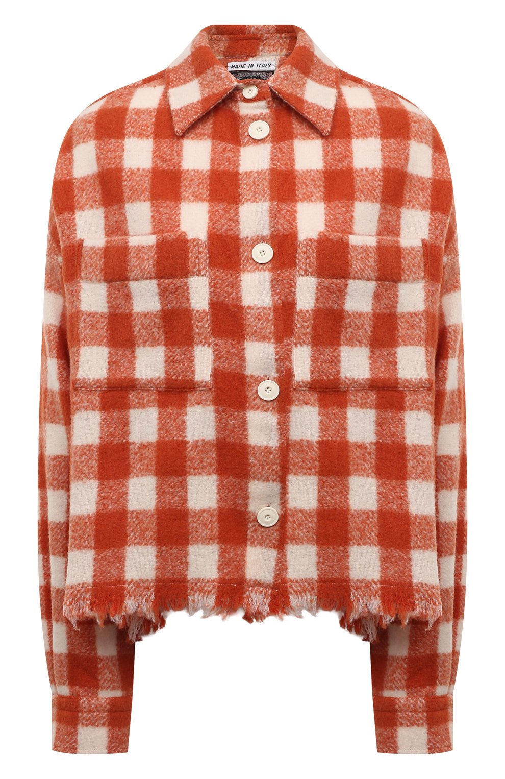 Рубашка из шерсти и кашемира DESTIN оранжевого цвета по цене 43050 руб., арт. MILVA/SACA 3, фото 1 Рубашка из шерсти и кашемира DESTIN, арт. MILVA/SACA 3, фото 1