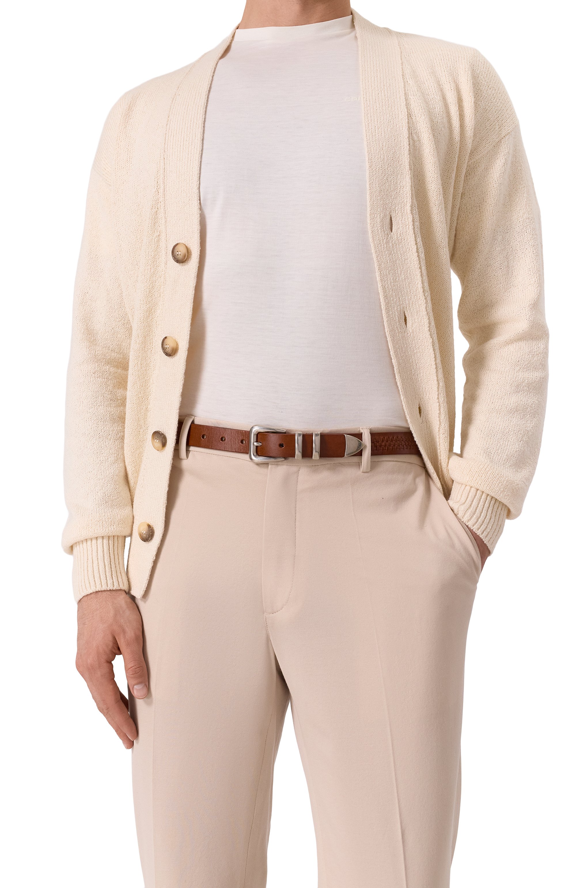 Кожаный ремень BRUNELLO CUCINELLI, арт. MAU0A253, фото 2