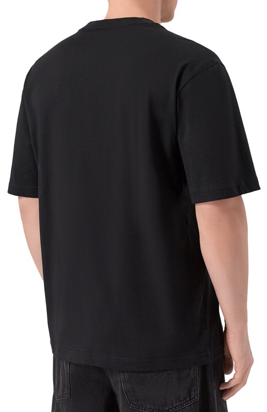 Хлопковая футболка HUGO Blue 50554350 Чёрный  50554350 Фото 4