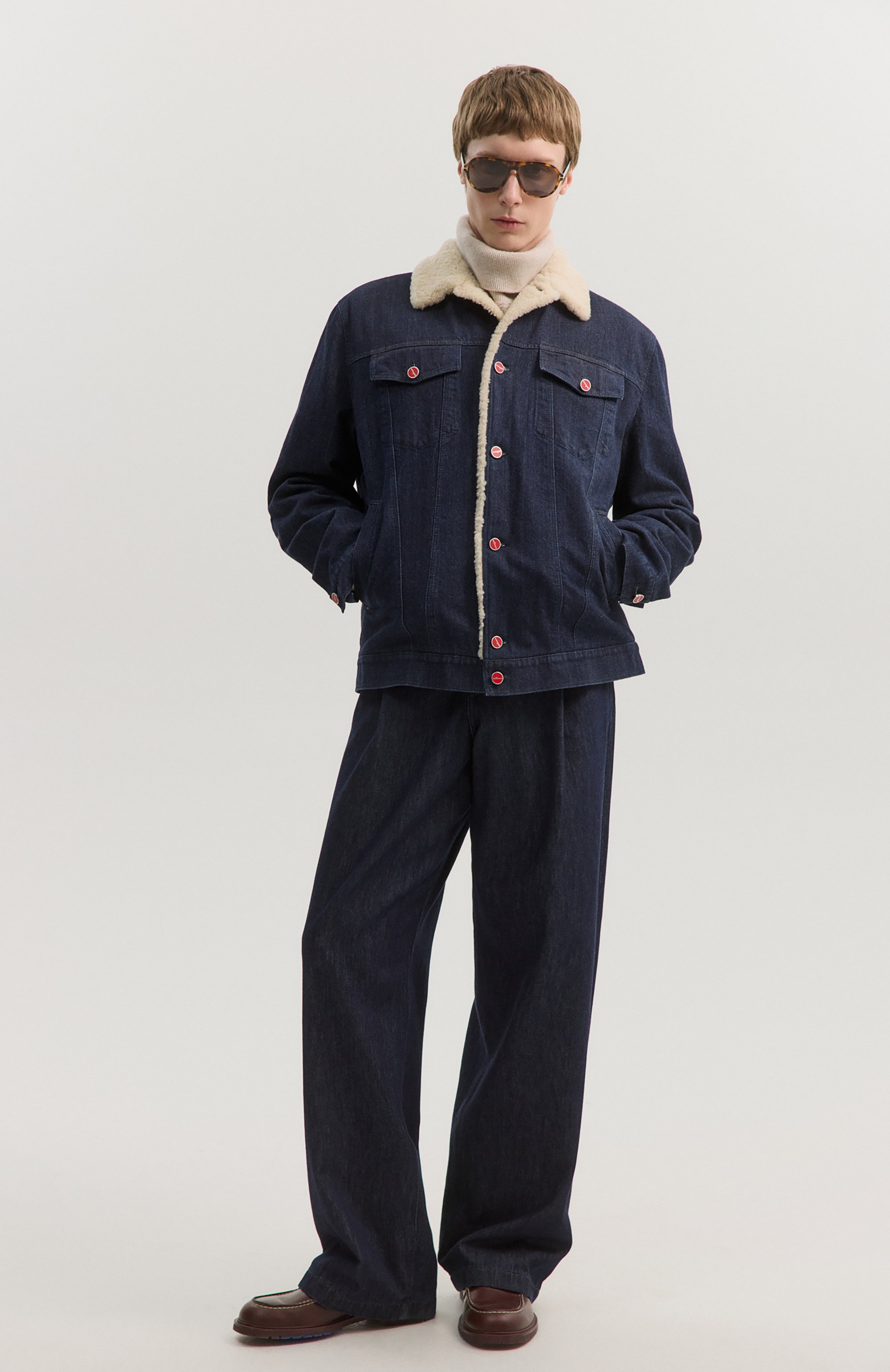 Джинсовая куртка с подкладкой из овчины KITON, арт. UW2280SV0402F04, фото 6