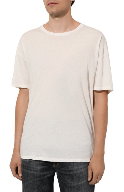Футболка из хлопка и кашемира R13 кремового цвета по цене 30700 руб., арт. R13MK141-001AZ, фото 3 Футболка из хлопка и кашемира R13, арт. R13MK141-001AZ, фото 3
