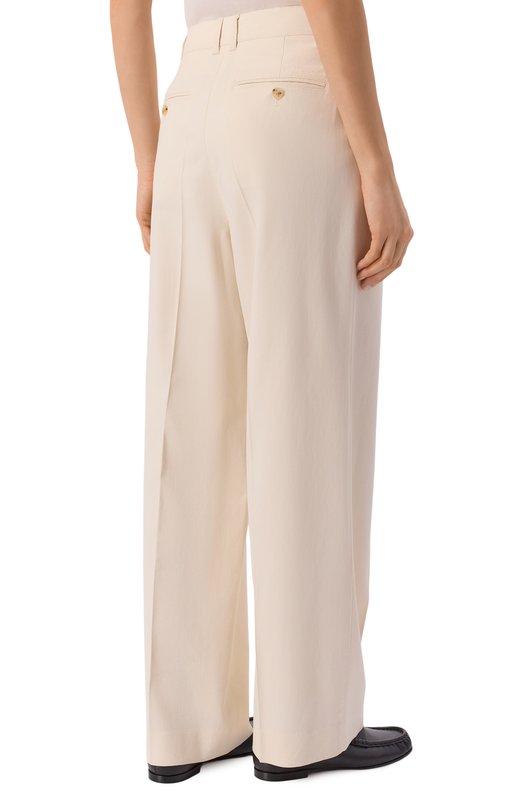 Брюки из хлопка и вискозы Dunst UDPA6A224IV Кремовый  UDPA6A224IV Фото 4