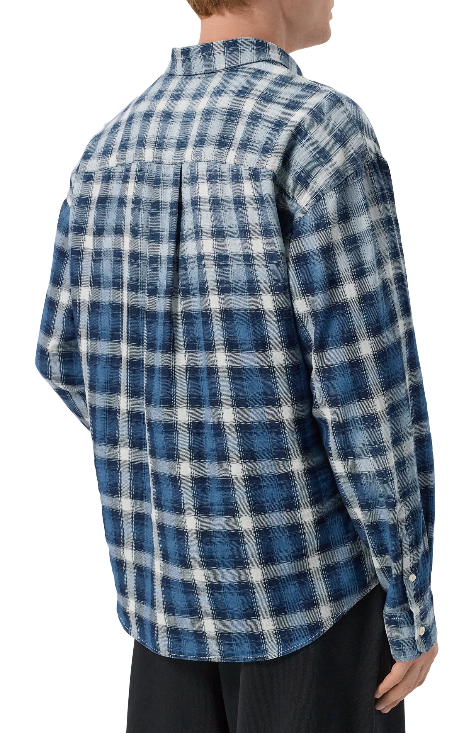 Хлопковая рубашка DSQUARED2 синего цвета по цене 59350 руб., арт. S74DM1056/D35470, фото 4 Хлопковая рубашка DSQUARED2, арт. S74DM1056/D35470, фото 4