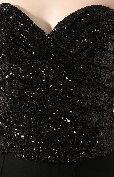 Топ с пайетками SAINT LAURENT черного цвета по цене 225500 руб., арт. 606071/Y400Q, фото 5 Топ с пайетками SAINT LAURENT, арт. 606071/Y400Q, фото 5