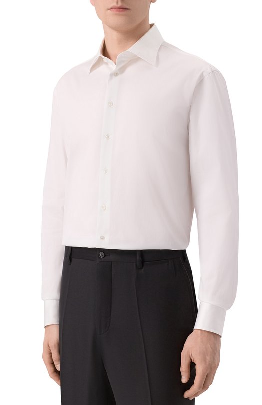 Хлопковая сорочка Giorgio Armani 8CGCCZMC/TZ064 Белый  8CGCCZMC/TZ064 Фото 3