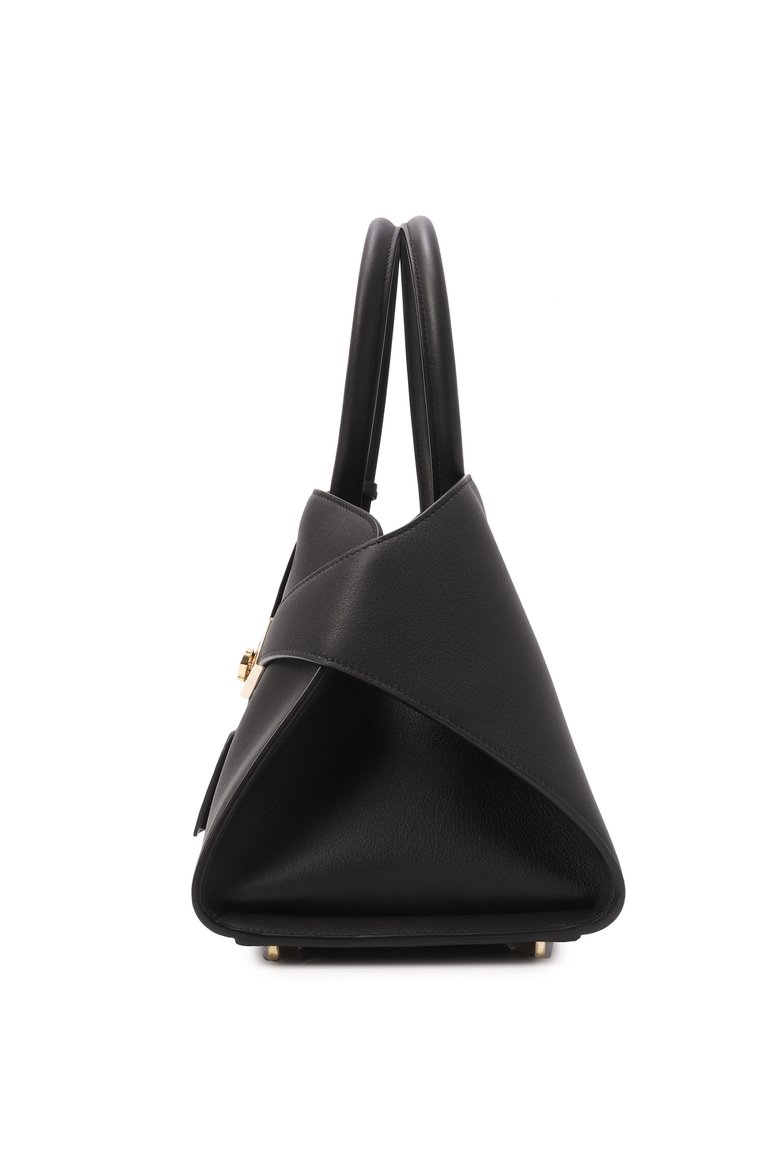 Женская сумка hug small FERRAGAMO черного цвета, арт. 215608/766761 | Фото 4 (Материал: Натуральная кожа; Ремень/цепочка: На ремешке; Размер: small)