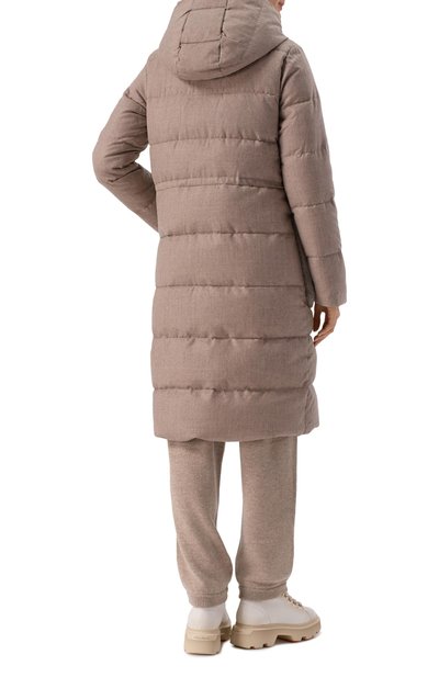 Шерстяной пуховик с отделкой из норки MANZONI24, арт. 25M1309-ZEL0V/48-50, фото 4