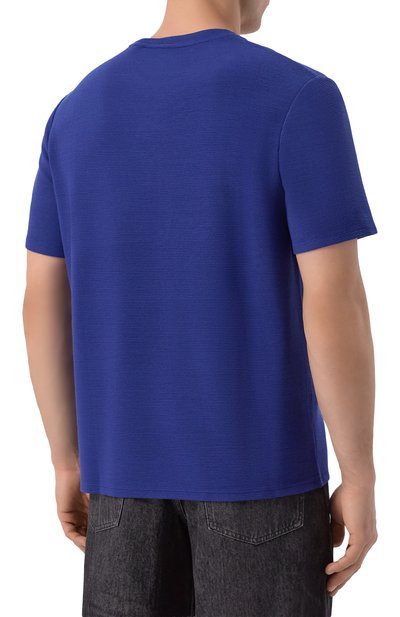 Футболка из вискозы BOSS синего цвета по цене 7475 руб., арт. 50527377, фото 4 Футболка из вискозы BOSS, арт. 50527377, фото 4