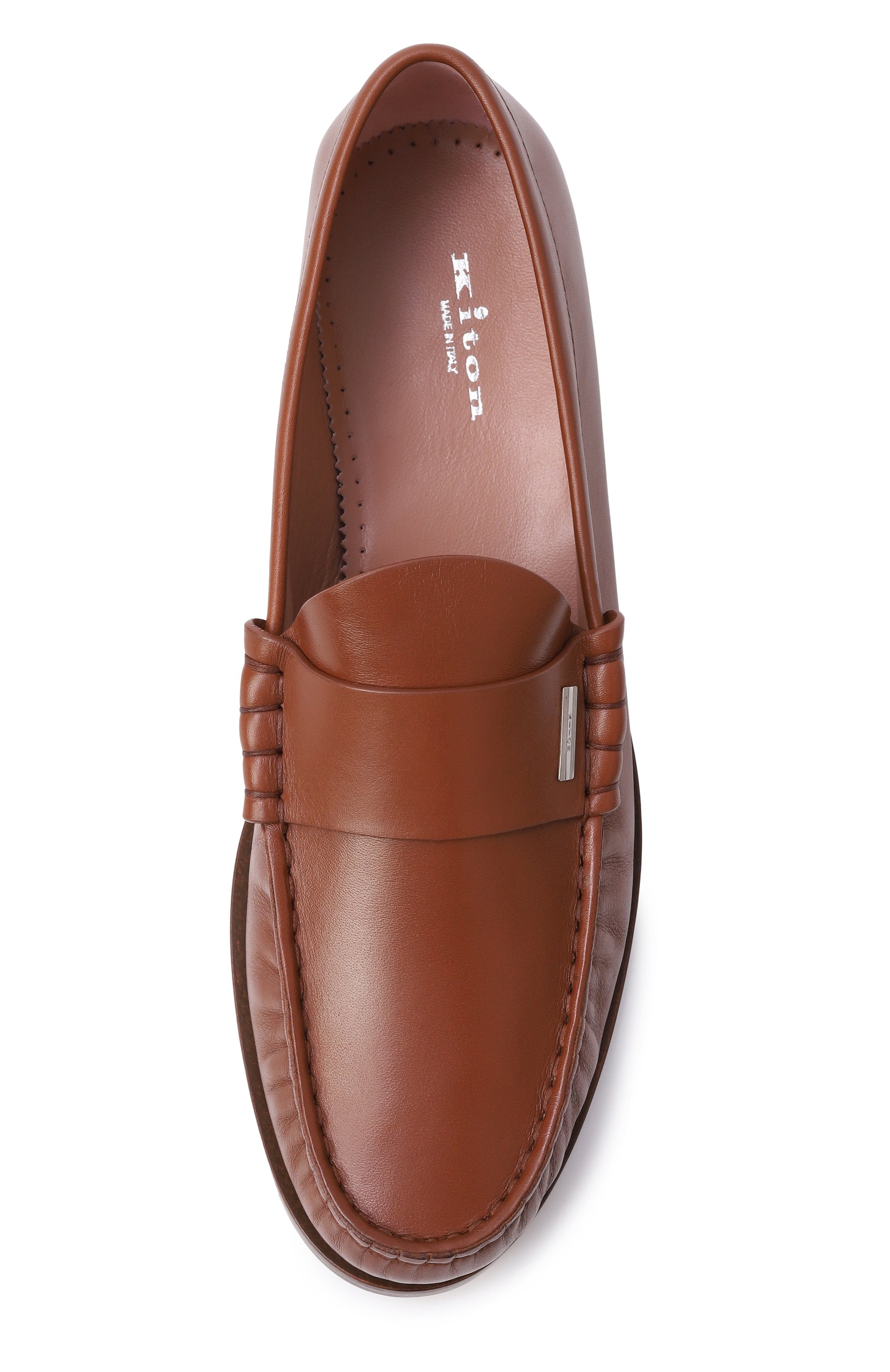 Кожаные лоферы KITON, арт. D61805N0100617, фото 6