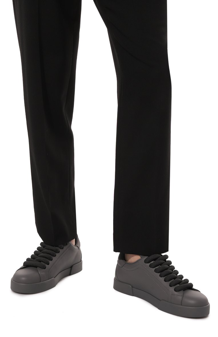 Кожаные кеды portofino DOLCE & GABBANA, арт. CS1761/AB939, фото 3