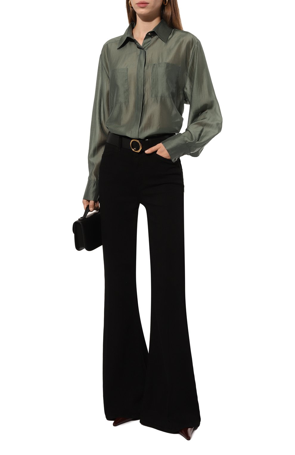 Рубашка FLASHIN темно-зеленого цвета по цене 26700 руб., арт. FS24SBB, фото 2 Рубашка FLASHIN, арт. FS24SBB, фото 2