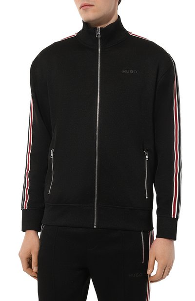 Толстовка HUGO черного цвета по цене 17400 руб., арт. 50497937, фото 3 Толстовка HUGO, арт. 50497937, фото 3