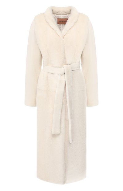 Шуба из меха норки с поясом YVES SALOMON, арт. 7WYM75720VLVR, фото 1