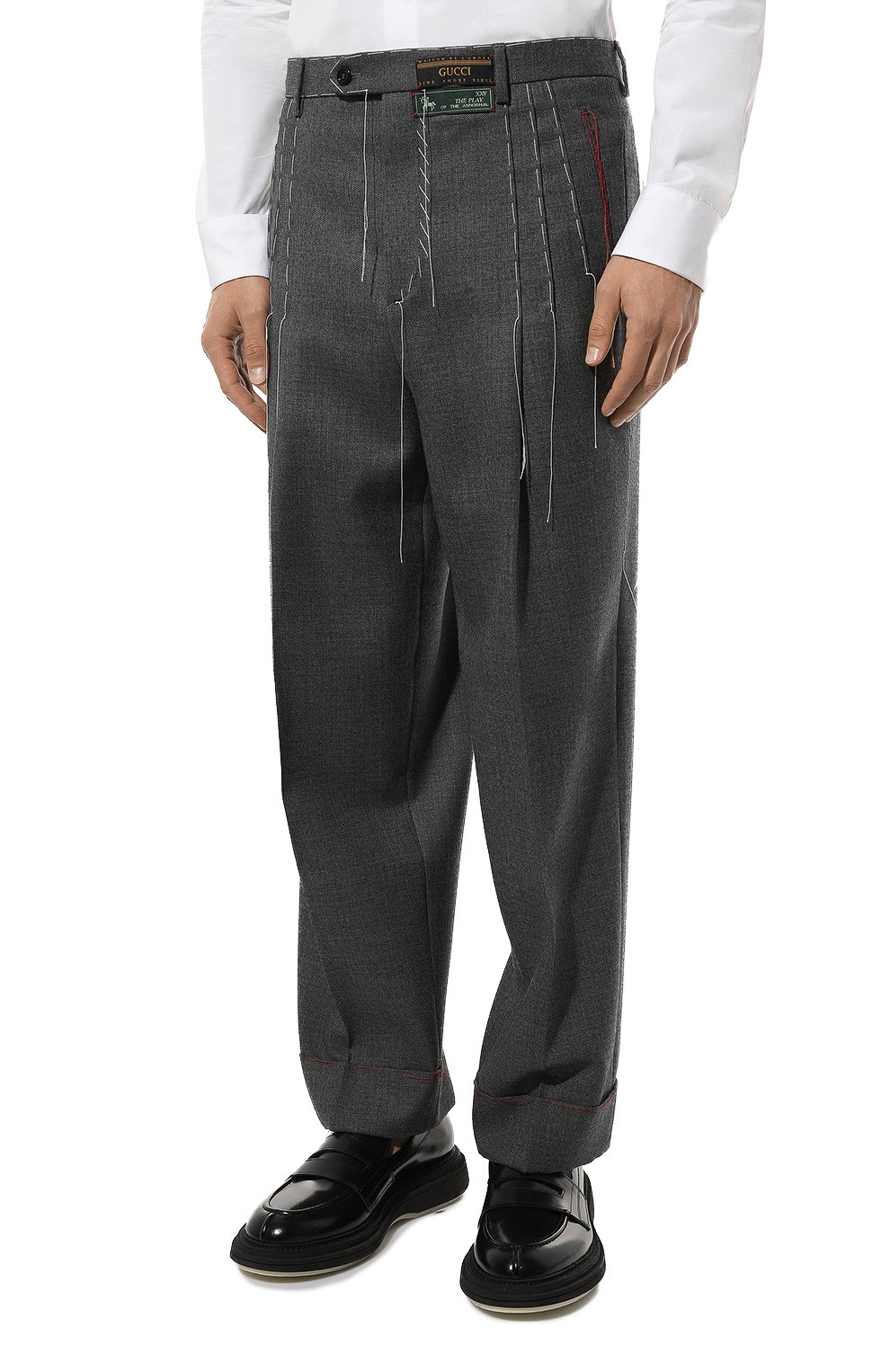 Шерстяные брюки GUCCI, арт. 585283 ZACFM, фото 3