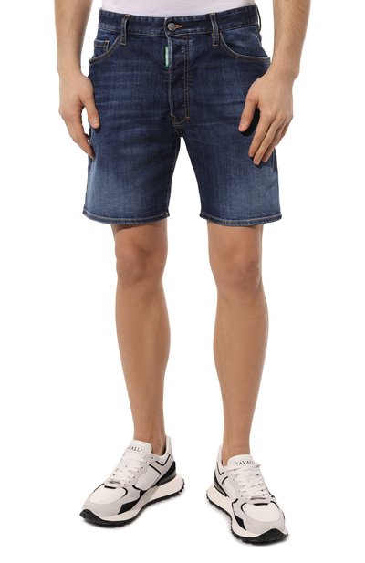 Джинсовые шорты DSQUARED2 синего цвета по цене 49150 руб., арт. S78MU0051/S30819, фото 3 Джинсовые шорты DSQUARED2, арт. S78MU0051/S30819, фото 3