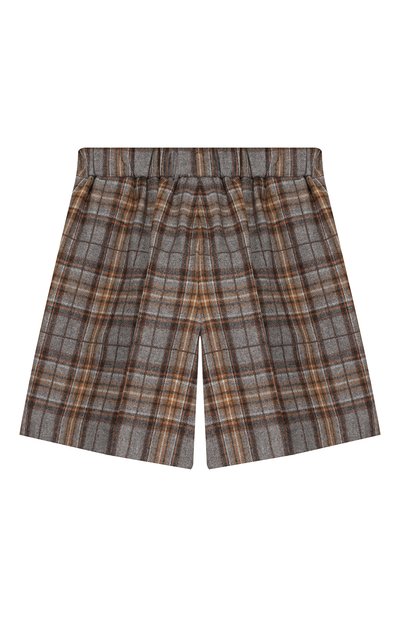 Шерстяные шорты BRUNELLO CUCINELLI голубого цвета по цене 63250 руб., арт. BB530P7158, фото 2 Шерстяные шорты BRUNELLO CUCINELLI, арт. BB530P7158, фото 2