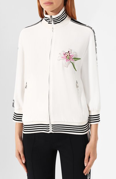 Кардиган из вискозы DOLCE & GABBANA белого цвета по цене 113000 руб., арт. F9C55Z/G7TLG, фото 3 Кардиган из вискозы DOLCE & GABBANA, арт. F9C55Z/G7TLG, фото 3