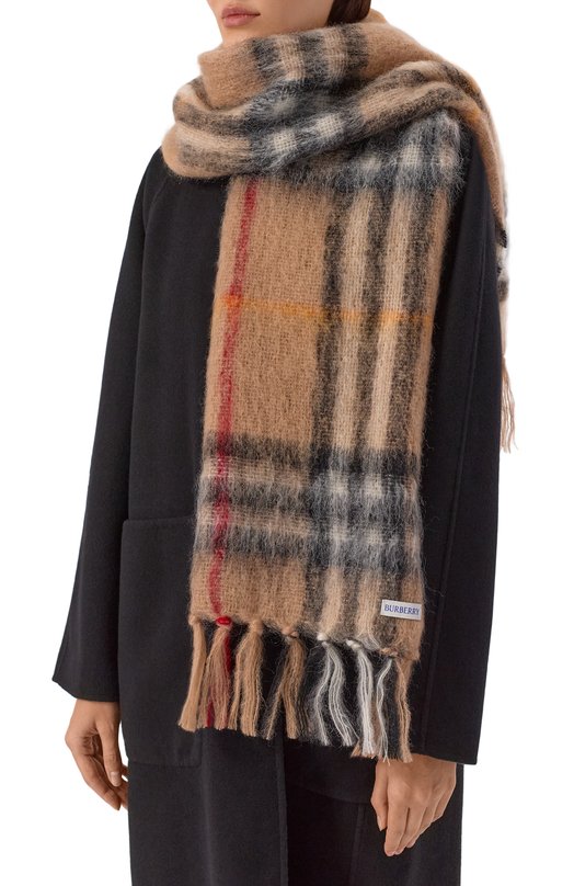 Шерстяной шарф Burberry 8112967 Бежевый  8112967 Фото 2