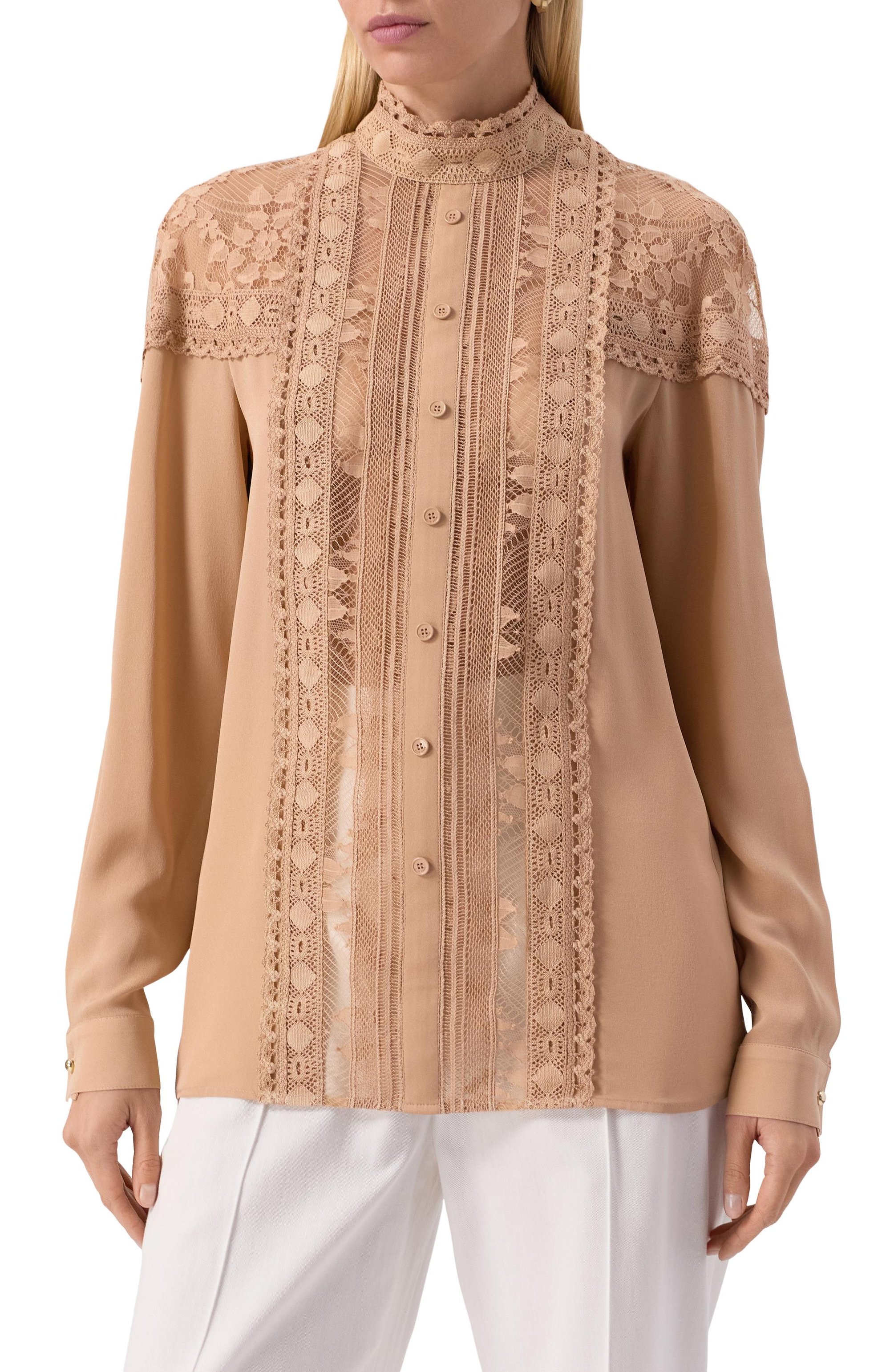 Блузка из хлопка и шелка ELIE SAAB, арт. T0163NS25, фото 3