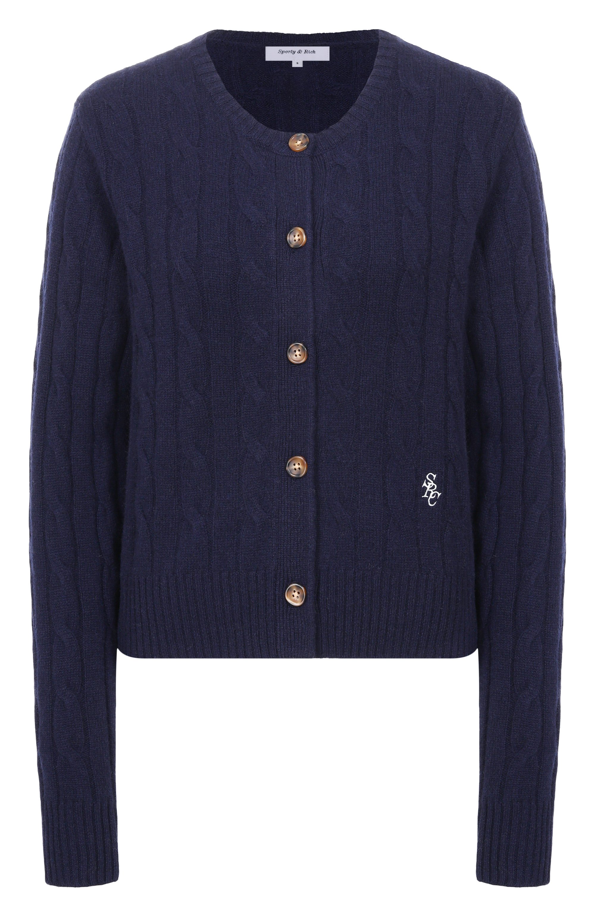 Кардиган из шерсти и кашемира SPORTY AND RICH, арт. CA00365302BL106, фото 1