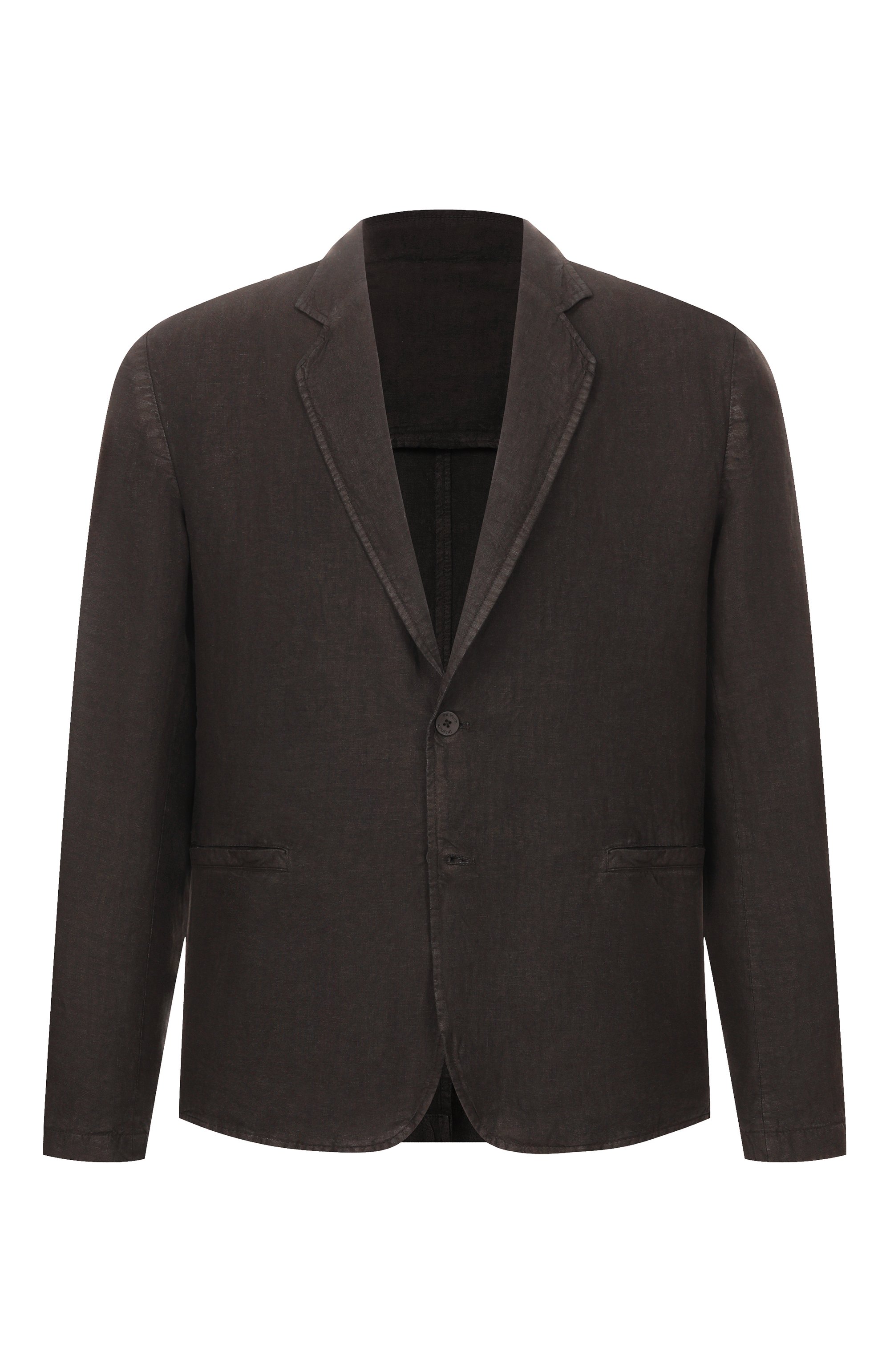 Льняной пиджак INLINUM темно-серого цвета по цене 66200 руб., арт. JAC0B/TR0PEA, фото 1 Льняной пиджак INLINUM, арт. JAC0B/TR0PEA, фото 1