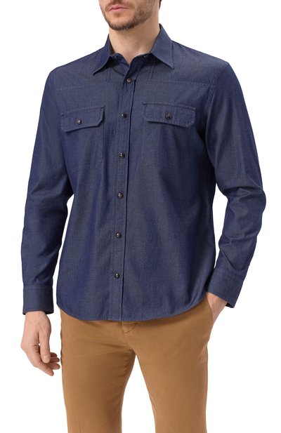 Хлопковая рубашка ZEGNA, арт. STT3/UEX23A8, фото 3