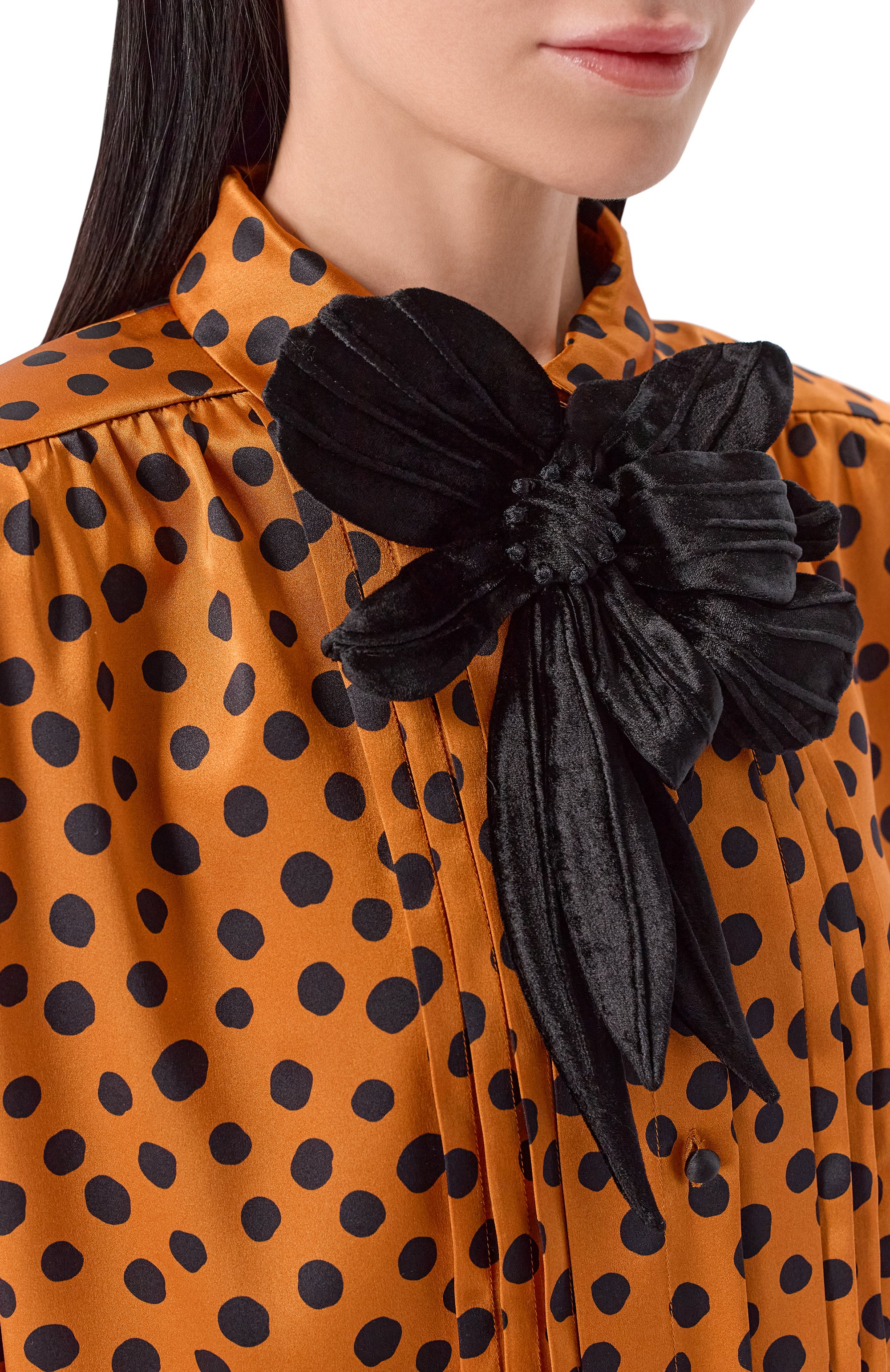 Атласная блузка VALENTINO, арт. 8B0AB8F8/A8J, фото 5