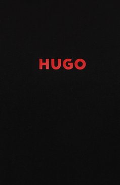 Мужская хлопковый лонгслив HUGO черного цвета, арт. 50502399 | Фото 5 (Рукава: Длинные; Принт: Без принта; Кросс-КТ: домашняя одежда; Длина (для топов): Стандартные; Материал сплава: Проставлено; Материал внешний: Хлопок; Драгоценные камни: Проставлено; Стили: Кэжуэл)