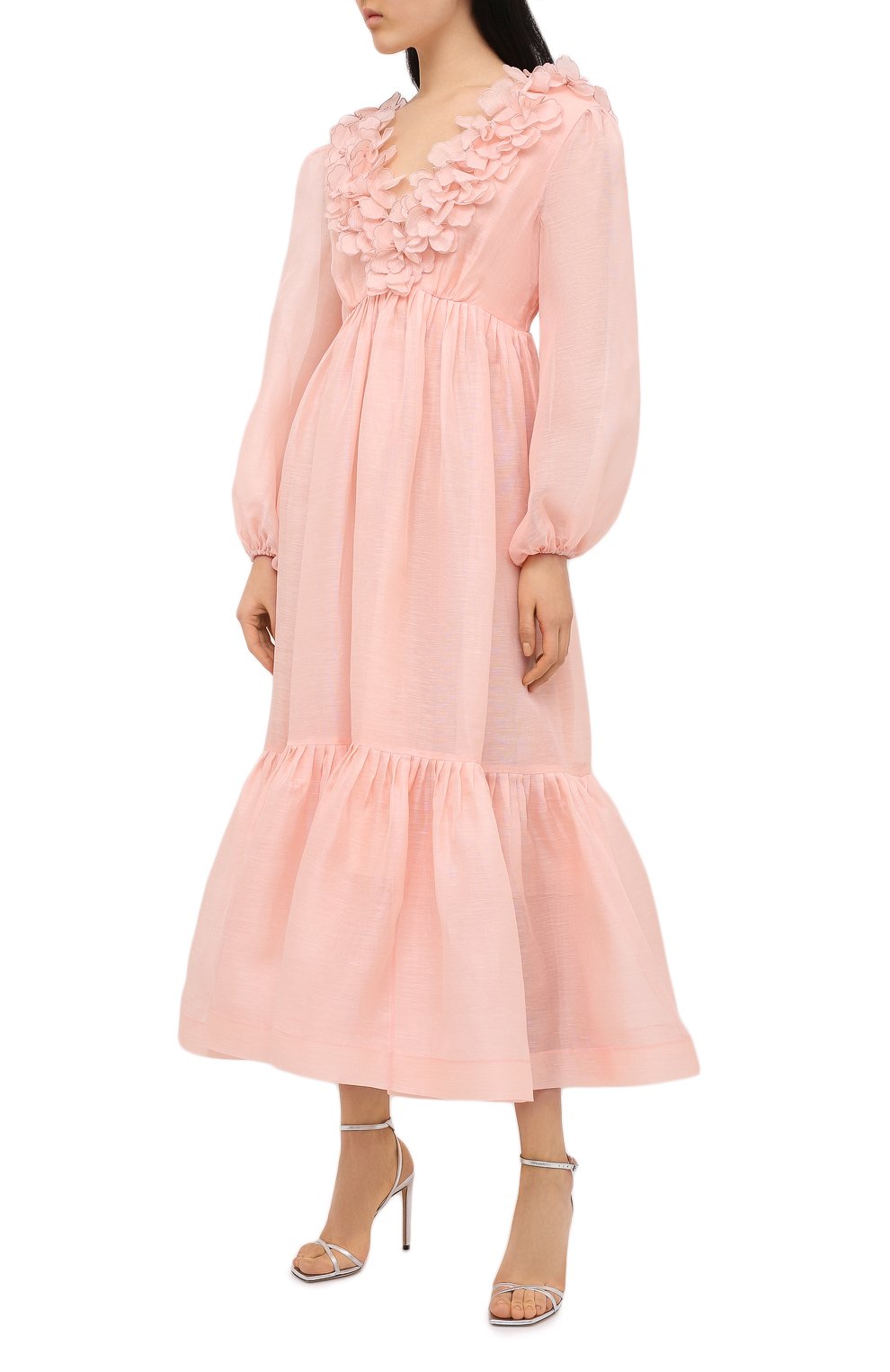 Платье из шелка и льна ZIMMERMANN, арт. 9807DAND, фото 3