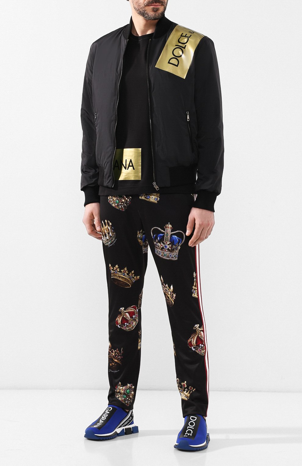 Текстильные кроссовки sorrento DOLCE & GABBANA, арт. CS1595/AH677, фото 2