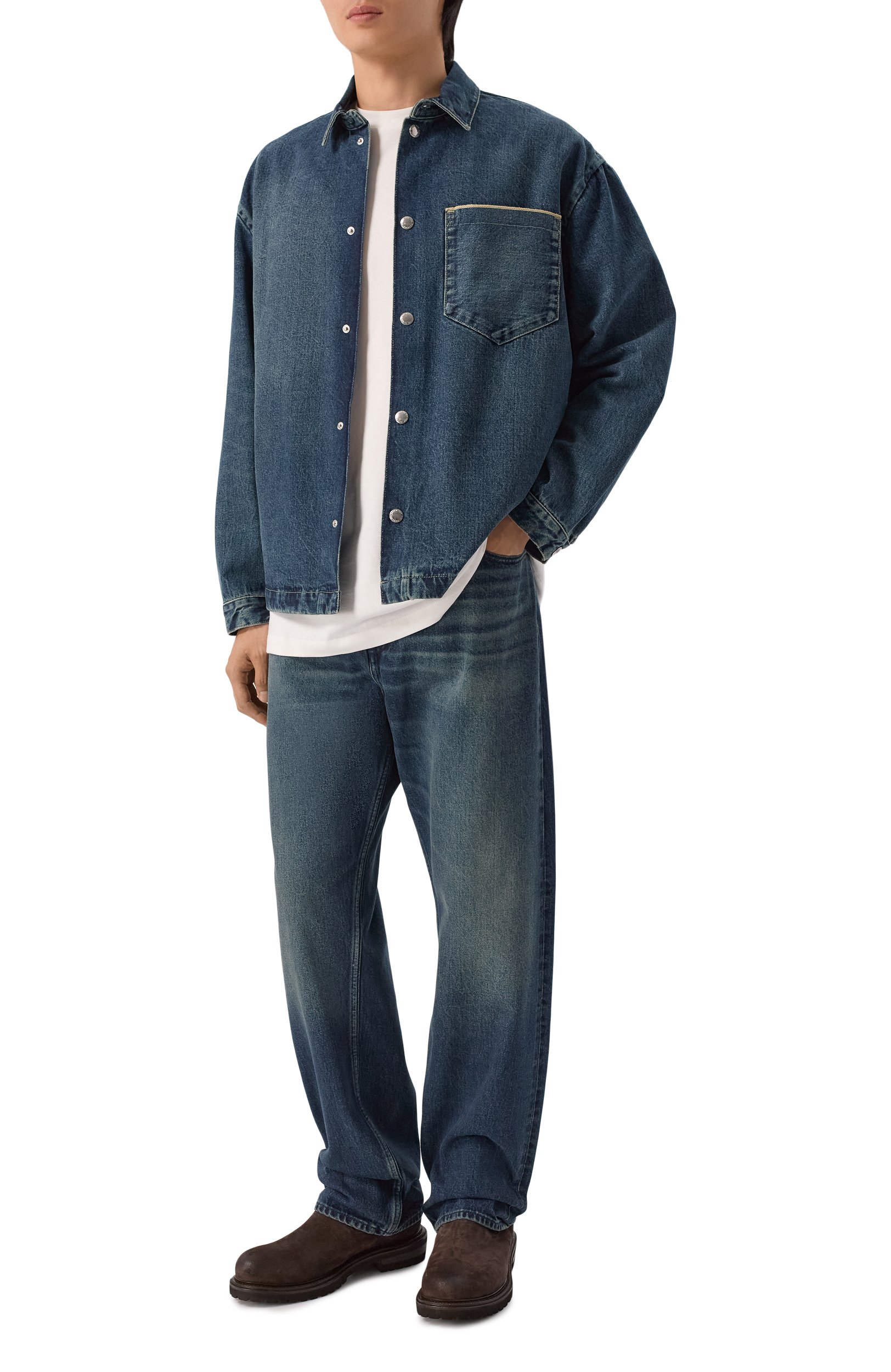 Джинсы 7 FOR ALL MANKIND темно-синего цвета по цене 39950 руб., арт. 7TD80H49, фото 2 Джинсы 7 FOR ALL MANKIND, арт. 7TD80H49, фото 2