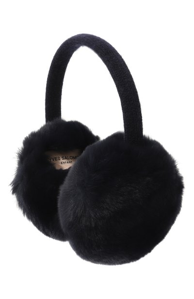 Шерстяные наушники с мехом YVES SALOMON ENFANT, арт. 20WEA310XXREXX, фото 2