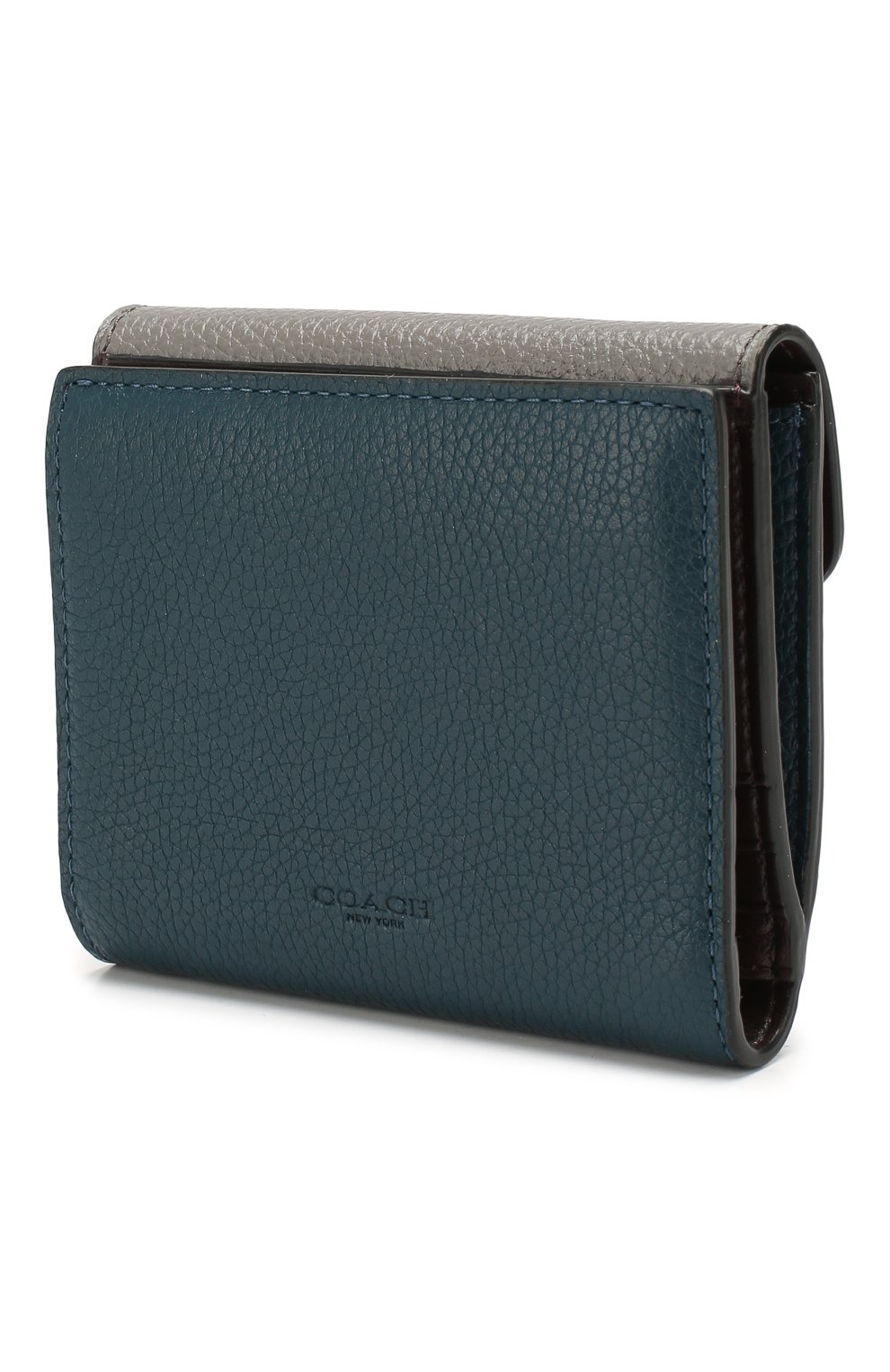 Кожаное портмоне COACH серого цвета по цене 18900 руб., арт. 76302, фото 2 Кожаное портмоне COACH, арт. 76302, фото 2