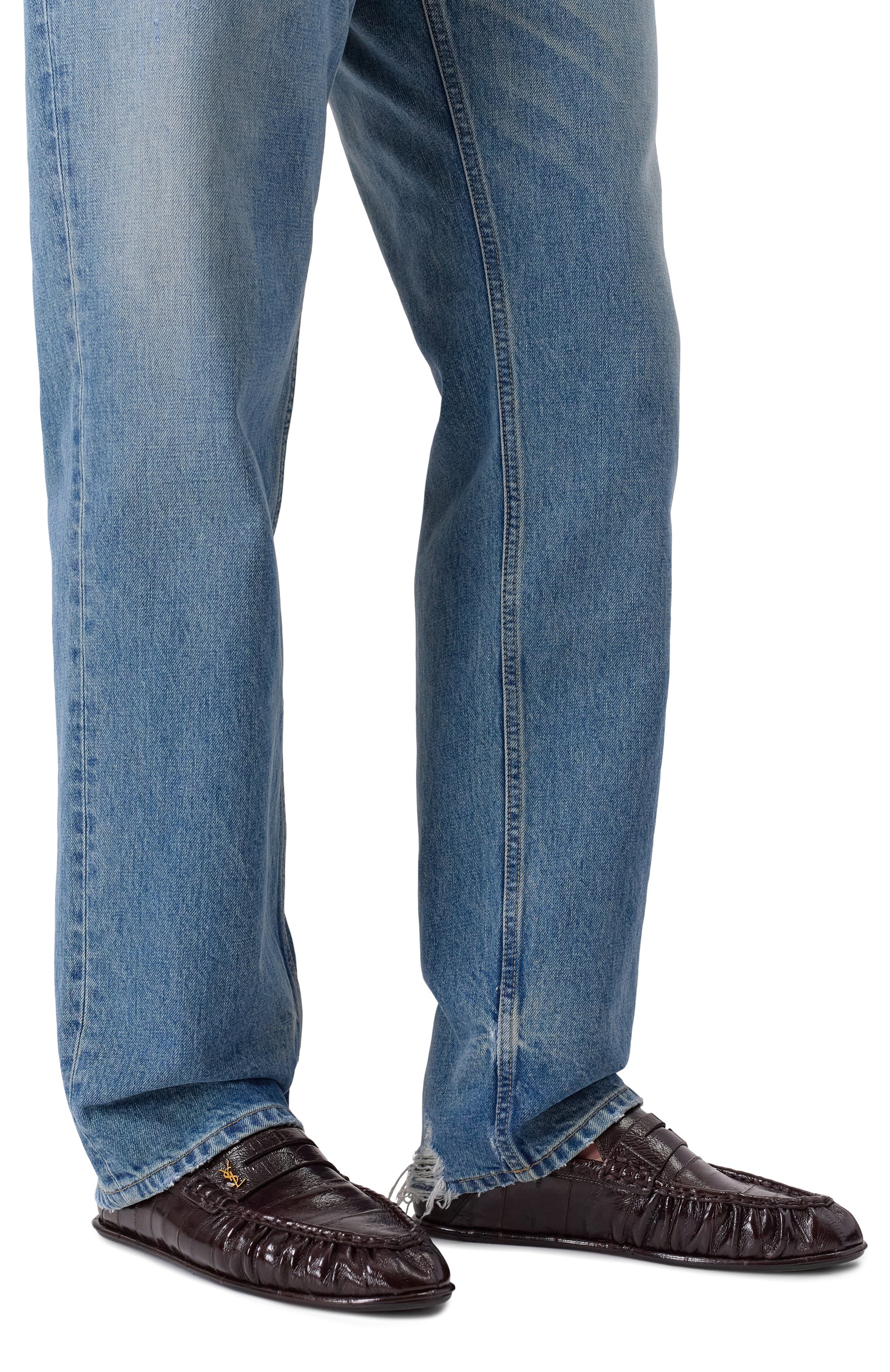 Кожаные пенни-лоферы le loafer SAINT LAURENT, арт. 800728/0WXAB, фото 3