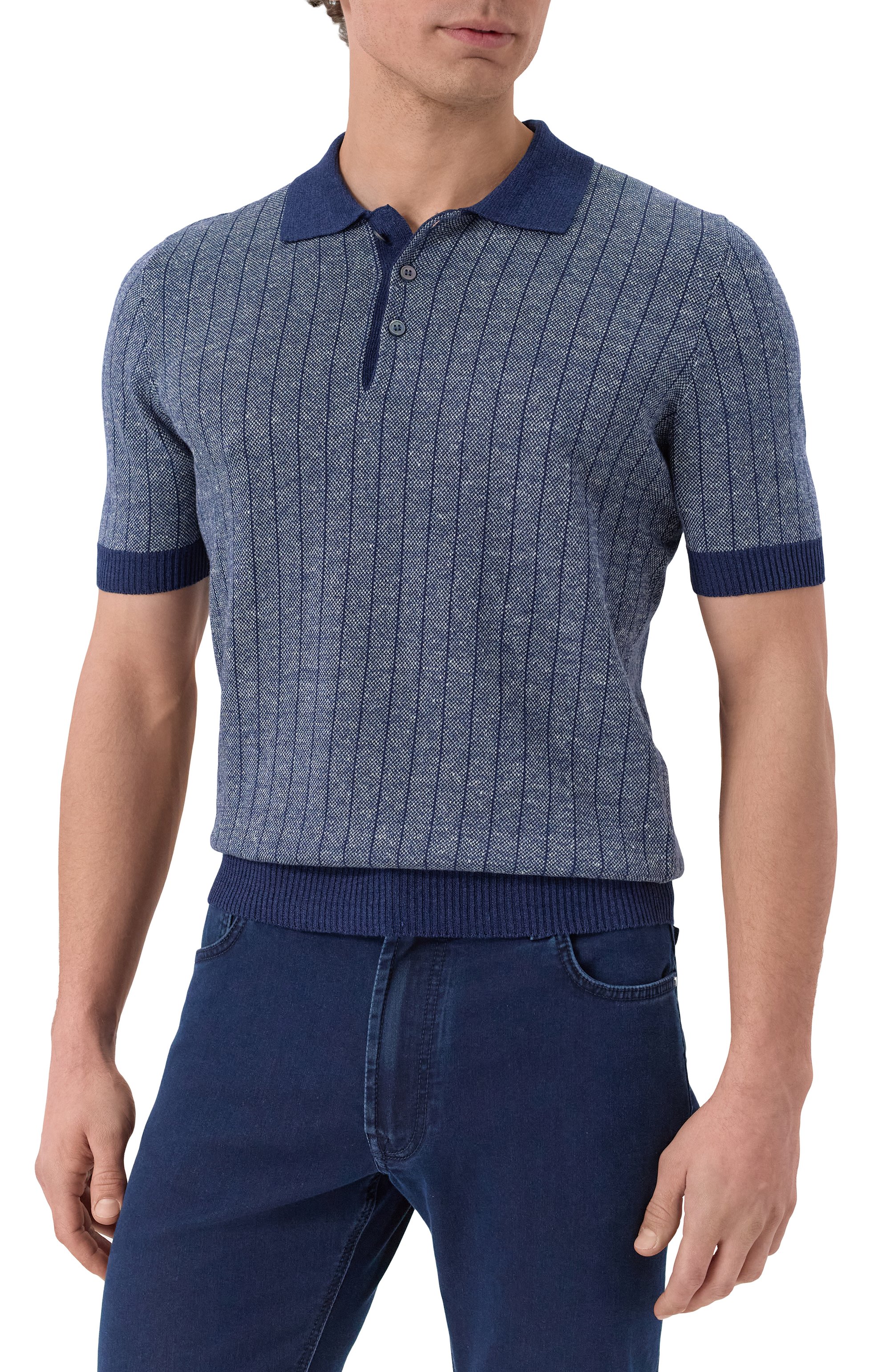 Поло изо льна и хлопка GRAN SASSO, арт. 57116/18659, фото 3