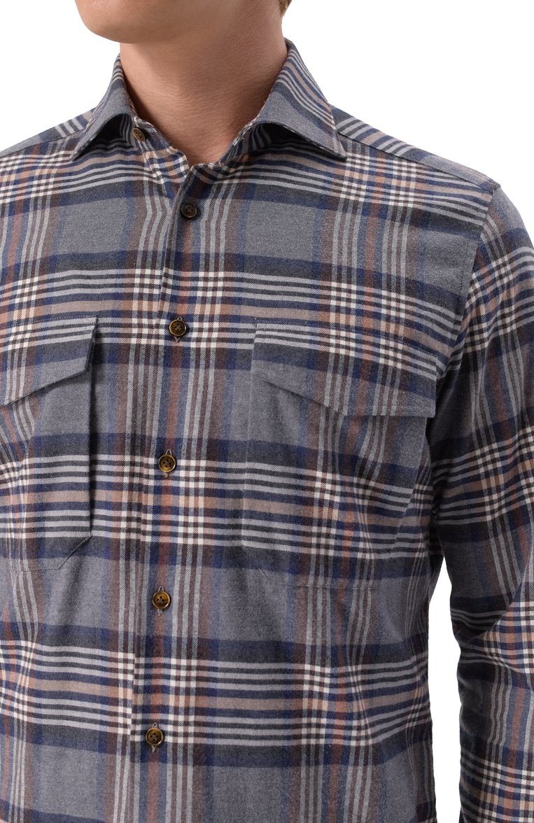 Рубашка из хлопка и кашемира MVST, арт. ILS902F./U7113, фото 5