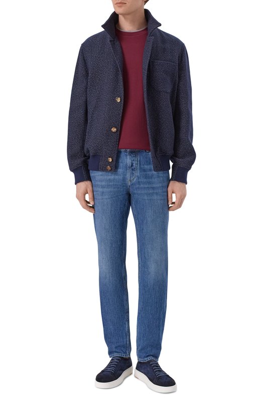 Хлопковая футболка Brunello Cucinelli M0B137427 Бордовый  M0B137427 Фото 2