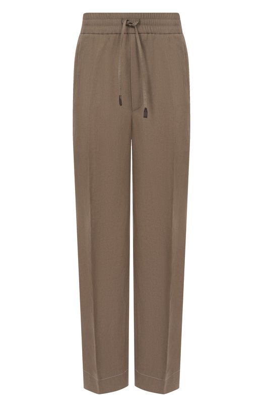Брюки изо льна и хлопка Brioni RP2Z0L/PA106 Бежевый RP2Z0L/PA106