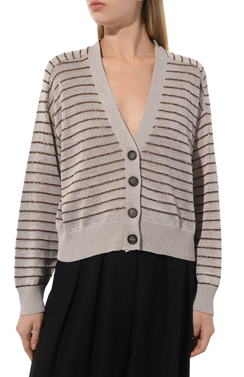 Хлопковый кардиган BRUNELLO CUCINELLI, арт. M7876B1330, фото 3