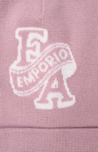 Комплект из шапки и шарфа EMPORIO ARMANI светло-розового цвета по цене 22100 руб., арт. EB001678/AF27314, фото 4 Комплект из шапки и шарфа EMPORIO ARMANI, арт. EB001678/AF27314, фото 4