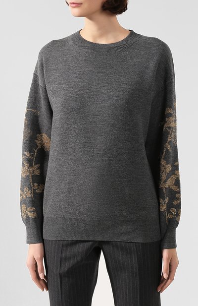 Шерстяной пуловер DRIES VAN NOTEN темно-серого цвета по цене 57000 руб., арт. 192-11204-8726, фото 3 Шерстяной пуловер DRIES VAN NOTEN, арт. 192-11204-8726, фото 3