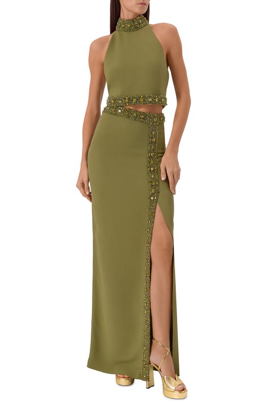 Кожаные босоножки Karli Platform 125 Jimmy Choo KARLIPF125WAP Золотой  KARLIPF125WAP Фото 3
