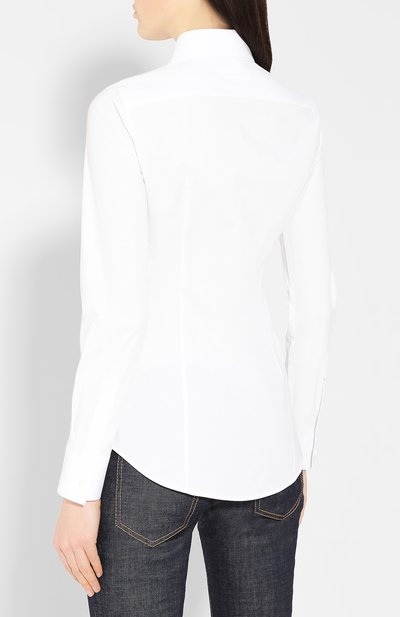 Хлопковая рубашка DSQUARED2 белого цвета по цене 41900 руб., арт. S75DL0621/S42381, фото 4 Хлопковая рубашка DSQUARED2, арт. S75DL0621/S42381, фото 4