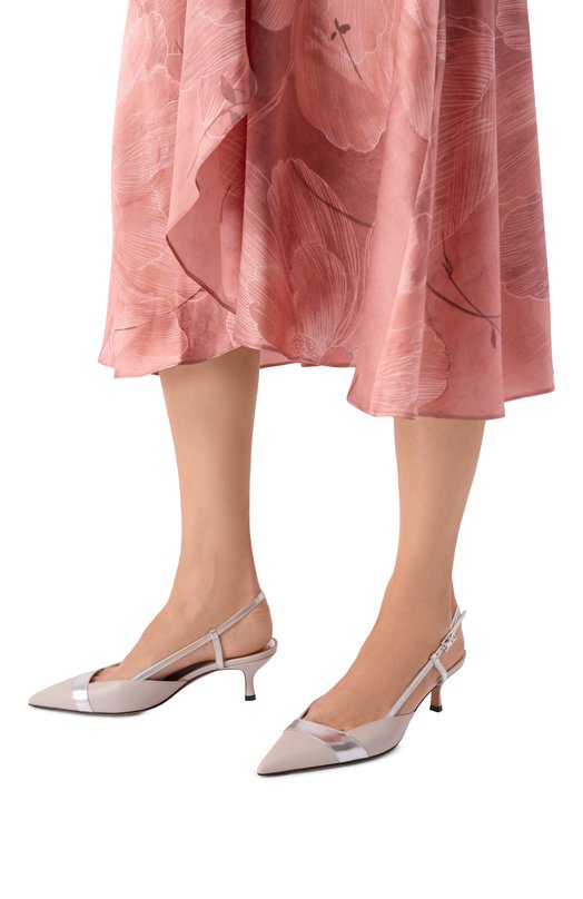 Кожаные туфли Kiton D61826K0901H04 Серый  D61826K0901H04 Фото 2