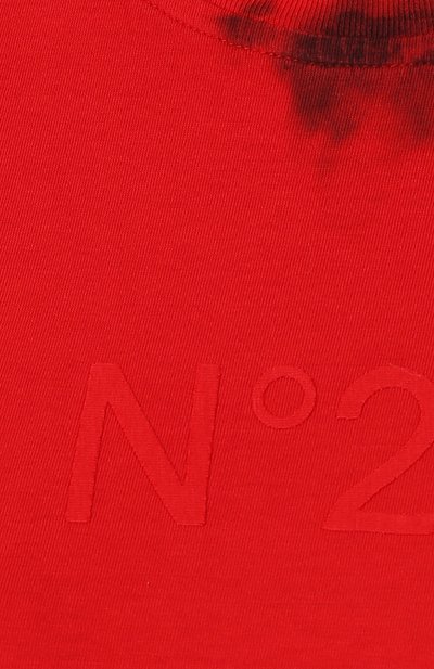 Хлопковая футболка N21 красного цвета по цене 28150 руб., арт. 19I N2M0/F042/4203, фото 5 Хлопковая футболка N21, арт. 19I N2M0/F042/4203, фото 5